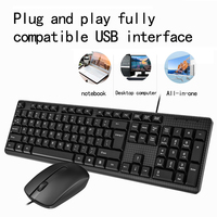 Vente en gros Clavier et souris de bureau filaire 104 touches Ensemble clavier et souris pour ordinateur de bureau Ensemble combiné