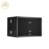 LA SOUNDX AS8006 SUB Subwoofer Activo Doble de 18 Pulgadas, Altavoz de Bajos Profesional para Sistema de Sonido