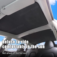 2024 anti uv plié accessoires de voiture pare-soleil toit en verre pour Tesla modèle 3 pare-soleil sur le toit de la voiture toit ouvrant pare-soleil aimant