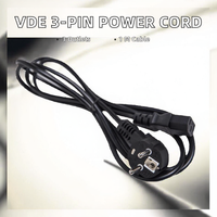 Câble d'alimentation VDE IEC de qualité supérieure, cordon d'extension 3 broches EU avec prise en cuivre 250V pour ordinateur et appareils électroménagers