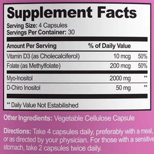 Cápsulas de Inositol de Marca Privada OEM/ODM Suplementos Dietéticos Myo-Inositol e D-chiro Inositol para Mulheres Grávidas - Product Image 2