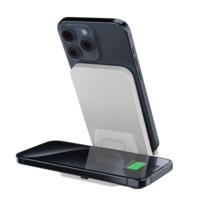 2-in-1 Individuelles Logo 5W 15W Qi Schnelllade-Pad Typ-C Mobiltelefon-Kopfhörer Kabelloses Ladegerät Halterung für iPhone & Ohrhörer