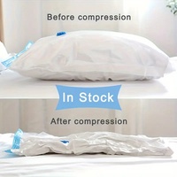 Sacs de rangement sous vide transparents en plastique avec fermeture éclair pour valises de voyage, vêtements et literie