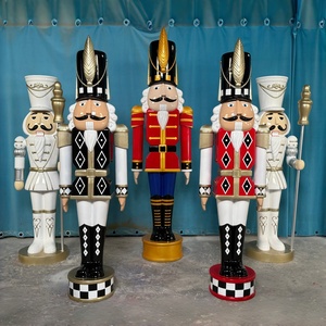 Escultura de Fibra de Vidrio, Decoración Personalizada, Cascanueces Navideño, Artesanía de Resina - Product Image 1