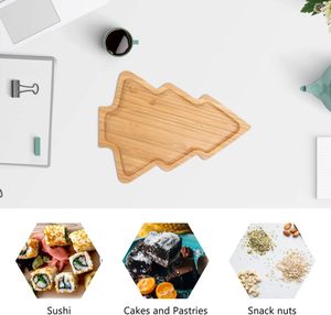 Christmas Tree Shaped Decorative Snack Serving <strong>Tray</strong> Bamboo <strong>Tray</strong> for Home Restaurant <strong>Dessert</strong> - Product Image 2
