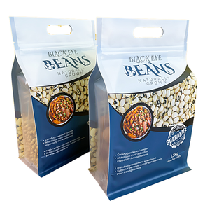 Bolsa de LDPE de Grado Alimenticio con Fondo Cuadrado, Cierre Hermético, Resistente a la Humedad, Personalizable, 1.5 kg, Reutilizable, para Empacar Frijoles, Granos y Nueces - Product Image 1