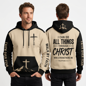 Men's <b>Christian</b> <b>Hoodie</b> 100% Cotton Fleece Eco-Friendly Raglan Sleeve Regular Fit Breathable Pocket Design Winter Casual - Product Image 1