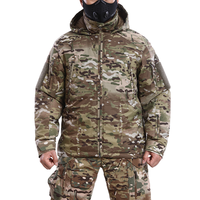 Veste tactique d'hiver VANDA Multicam Camouflage, coupe-vent respirante durable, manteau à capuche isolé pour la randonnée et le camping