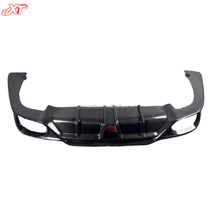 Fibre de carbone avec diffuseur arrière à lumière LED pour <span class=keywords><strong>Maserati</strong></span> Ghibli 2014-2017 Mise à niveau du pare-chocs arrière Spoiler BodyKit - Product Image 2