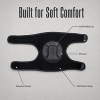 Genouillères souples OEM SBR avec coussin moulé souple et doublure en PE et sangles en néoprène pour les travaux de construction, de pose de revêtements de sol et de carrelage