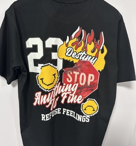 T-Shirt Oversize 100% Cotone con Stampa <span class=keywords><strong>Anime</strong></span> per Uomo e Donna, Maglietta Grafica Streetwear Casual per <span class=keywords><strong>Coppie</strong></span> - Product Image 3