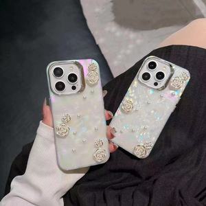 Moda Glitter pearly-parlaklık saydam kabuk desen telefon <span class=keywords><strong>iPhone</strong></span> için kılıf Xr X Xs Max 7 8 11 12 13 14 15 16 17 artı Pro Max - Product Image 5