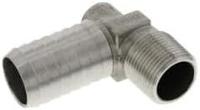 Raccord coudé en acier inoxydable pour hydrant, filetage mâle MPT 3/4 pouce vers extrémité à insérer 1 pouce, connecteur de transition pour conduite d'eau à 90 degrés