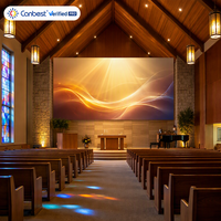 Écran mural vidéo LED fixe d'intérieur Canbest Fiw Series P1.8 1.8 mm 4480x1920 mm (14,7x6,3 pieds) au Mexique