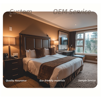 Ensembles de meubles de chambre d'hôtel de style rétro classique personnalisés pour chambre à coucher, appartement ou villa