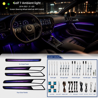 Trontech Golf 7 Lumière Ambiante 2014-2021 |   Bande lumineuse LED RGB pour panneau de porte, 21 LED |   Contrôle de l'application par le volant et l'écran |   Plug & Play, compatible avec l'équipement d'origine