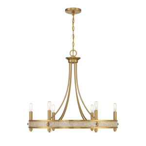 Black - Framed Chandelier with Clear <b>Crystal</b> Rods, Industrial - Glam Style for Hotel Lobbies - Product Image 2