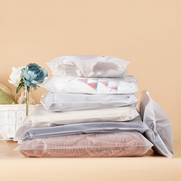 Sac de shopping en plastique tissé PE écologique, refermable par fermeture éclair, résistant à l'humidité, pour chaussettes et vêtements, taille personnalisable