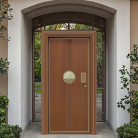 Porte d'entrée principale de villa personnalisée en laiton couleur bronze en acier inoxydable porte d'entrée de sécurité en cuivre de luxe