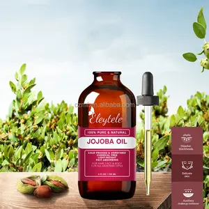 Groothandel Private Label Natuurlijke Koudgeperste Etherische Olie Cosmetische Voor Huidverzorging 100% Puur Natuurlijke Organische Jojoba Olie Gezicht
