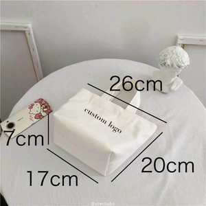 Wholesale new custom logo printed <b>canvas</b> reusable shopping bag <b>canvas</b> <b>handbag</b> - Product Image 4