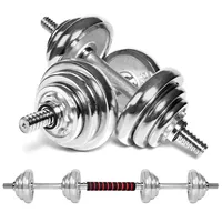 Équipements de fitness à domicile populaires Galvanoplastie Main Chrome 20kg Ensemble d'haltères réglables avec CasePopular