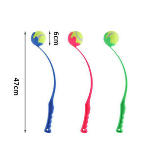 Bola hewan peliharaan tongkat lempar interaktif bola anjing mainan luar ruangan tenis latihan melempar mengunyah olahraga hewan peliharaan mainan anjing - Product Image 6