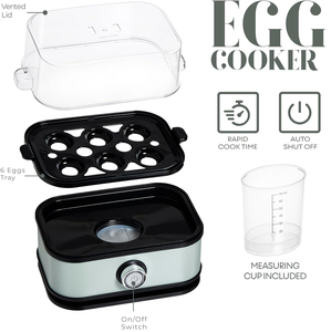 Stainless Steel Automatic <b>Egg</b> Cooker for 8 <b>Eggs</b> Time Setting Hardness Adjustment <b>Eco</b>-Friendly Stirring Function Kitchen - Product Image 3