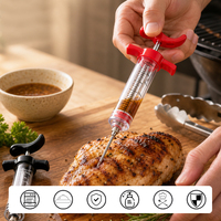 Aiguille d'injection CUISYERAT pour marinade de dinde, aiguille d'injection de viande, seringue à assaisonnement pour barbecue, pour dinde et poulet