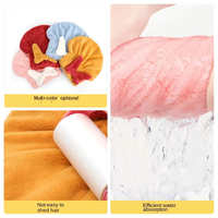 Absorbent Hair Towel Wrap Microfiber Quick-dry Towels with logo for Women