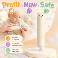 Baby Nail Care Clipper USB Rechargeable LED Light & Magnifier Anti-Pinch Stainless Steel Nail Cutter for Toddler Seniors