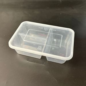 Yue Yong Three Compartment Lunch Box 35oz With <b>Lid</b> <b>Microwave</b> Safe Disposable Food Container Takeout Packaging - Product Image 1