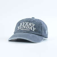 Gorra de Béisbol Unisex de 6 Paneles, Lavada al Ácido, de Alta Calidad, con Logotipo Bordado Plano, Estilo Informal, Suave, en Oferta