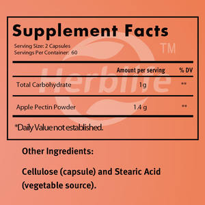 OEM ขายดี - ปรับแต่งได้ - เพคตินจากแอปเปิ้ล 700 มก., ใยอาหาร, บำรุงลำไส้, 120 แคปซูลจากพืช - Product Image 2