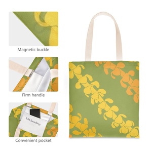 Ohia Lehua Custom Hawaiian New Design Totes Puakenikeni Large Capacity Women Totes Shopping <b>Handbags</b> - Product Image 4