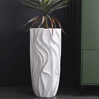Vases à fleurs dorés et noirs pour la décoration d'hôtel, vase à fleurs haut de gamme, décoration de jardin, grands pots