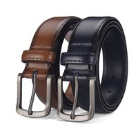 Nouvelle ceinture pour homme 2026 en cuir de vachette véritable, de luxe, formelle, rétro, décontractée, avec boucle à ardillon en alliage