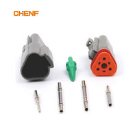 CHENF 2 3 4 6 8 12 دبوس الألمانية السيارات الذكور الإناث DT موصل للماء السيارات الكهربائية سكل طاقة تسخير موصلات