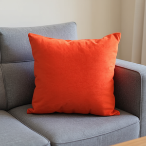 Cuscini e Cuscini Decorativi in Velluto Antelina Arancione Rosso 60*60 Ice Point - Product Image 2
