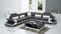 Meubles kuka l forme canapé en cuir noir avec l'afrique victorienne italien moderne luxe en cuir antique meubles de salon