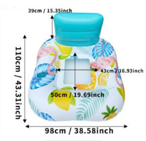 Vuông <span class=keywords><strong>Inflatable</strong></span> hồ bơi Lounger với tựa lưng nhiệt đới Lá Cọ <span class=keywords><strong>Float</strong></span> cho người lớn thư giãn hồ bơi bè với làm mát lưới ghế - Product Image 6