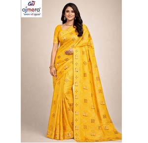 Saris vintage élégants pour femmes, style tendance, confort premium, séchage rapide, protection solaire, pour le bureau, décontracté, fête, mariage - Product Image 1