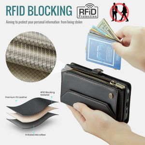 CaseMe-<span class=keywords><strong>Coque</strong></span> de téléphone rétro pour iPhone 16 Pro Max, portefeuille en cuir, porte-cartes RFID sans fil, pour iPhone 16 Pro Max 15 14 - Product Image 3