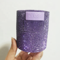 Accessoires de luxe pour faux-cils, colle d'extension, support de stockage en diamant, pot hermétique pour strass