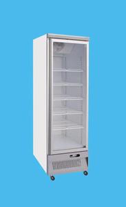 No Frost Porte en verre chauffante automatique Affichage de la crème glacée de haute qualité 350L Congélateur vertical avec roues - Product Image 3