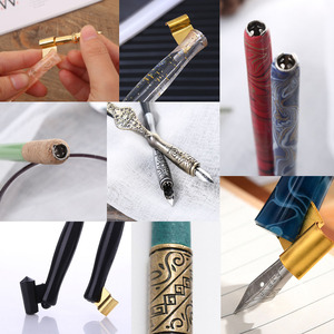 Barilotto di penna per intaglio <span class=keywords><strong>in</strong></span> <span class=keywords><strong>metallo</strong></span> retrò con portapenne per calligrafia <span class=keywords><strong>in</strong></span> legno per calligrafia Word Art disegno a penna e inchiostro verde <span class=keywords><strong>Vintage</strong></span> - Product Image 6