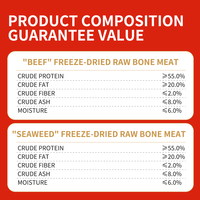 YEE Vente en gros d'aliments pour animaux de compagnie lyophilisés pour chiens, poulet, bœuf, légumes, collations riches en protéines, friandises pour chats et chiens lyophilisées