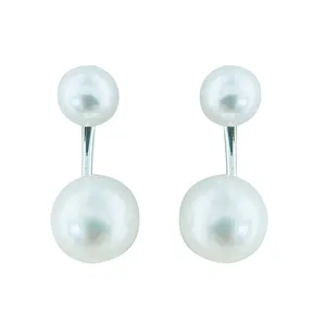 New product Hot sale18K White Gold Earrings with Fresh Water Pearls Earrings Fine Jewelry