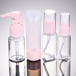 Travel Skin Care <b>Set</b> 9 Pieces Plastic Bottles With <b>Spray</b> Pump Face Use Travel Size - Product Image 2