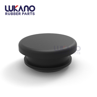 Bouchon en caoutchouc, silicone, noir, solide, 12mm, 10 pièces